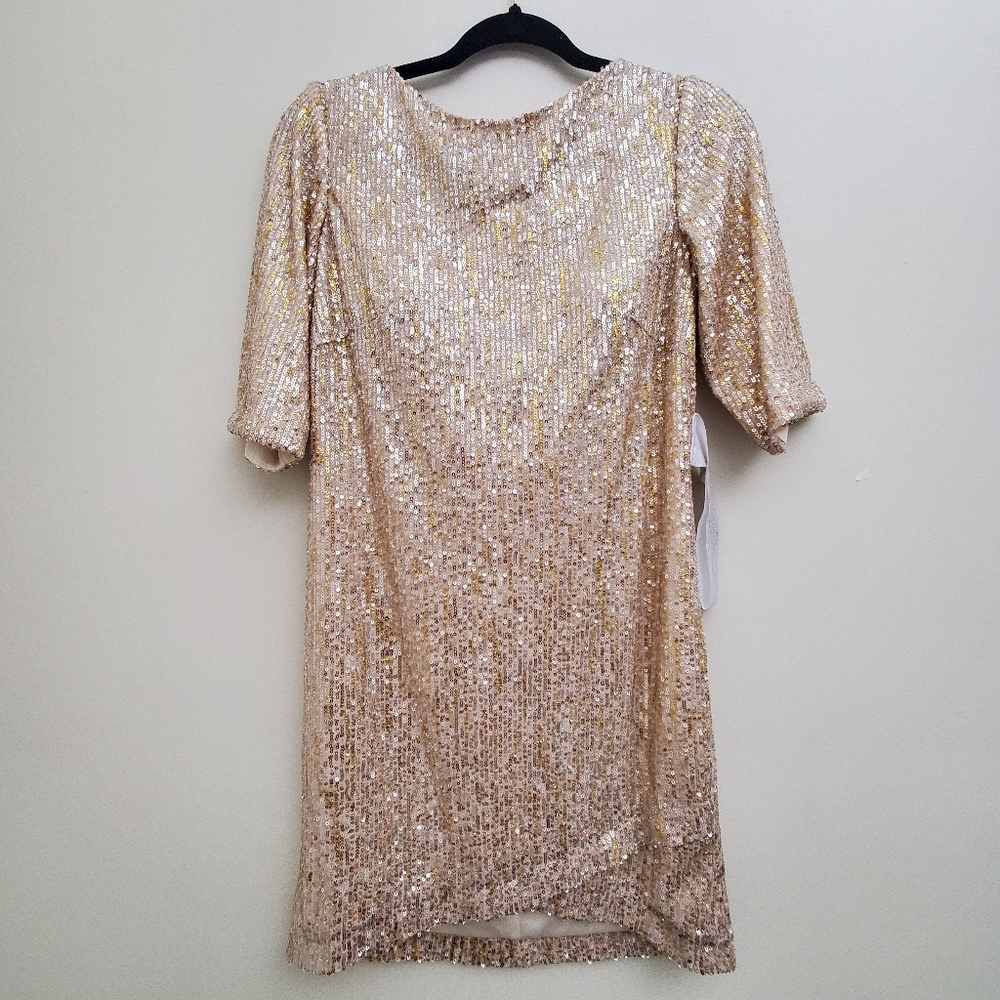 Ieena for Mac Duggal Bateau Neckline Sequin Dress 26448 Size 4 - Picture 5 of 12
